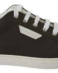 Dolce & Gabbana Sleek White Leather Low Top Sneakers