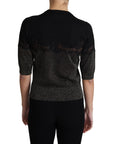 Dolce & Gabbana Elegant Lurex Threaded Jersey Lace Blouse