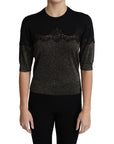 Dolce & Gabbana Elegant Lurex Threaded Jersey Lace Blouse