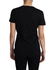 Dolce & Gabbana Elegant Black Wool Round Neck T-Shirt