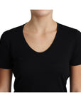 Dolce & Gabbana Elegant Black Wool Round Neck T-Shirt