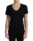Dolce & Gabbana Elegant Black Wool Round Neck T-Shirt