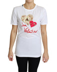 Dolce & Gabbana Crystal-Embellished White Cotton Tee