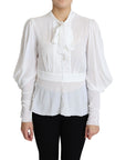 Dolce & Gabbana Elegant Snow-White Viscose Blouse