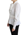 Dolce & Gabbana Elegant Snow-White Viscose Blouse