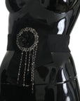 Dolce & Gabbana Elegant Black Crystal Waist Belt