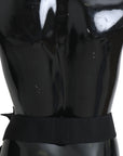 Dolce & Gabbana Elegant Black Crystal Waist Belt