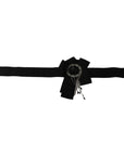 Dolce & Gabbana Elegant Black Crystal Waist Belt