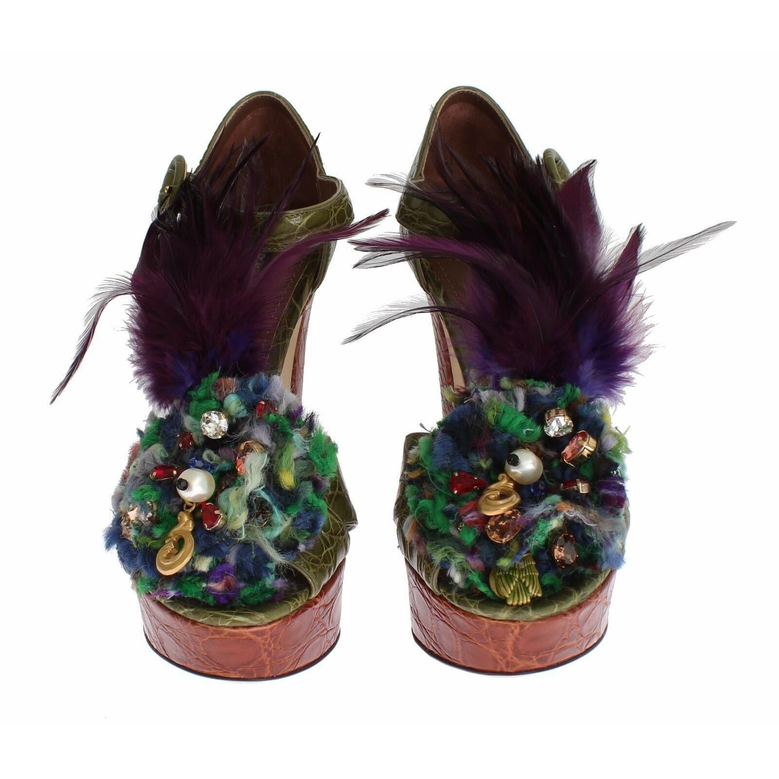 Dolce & Gabbana Crystal Enchanted Ankle Strap Sandals