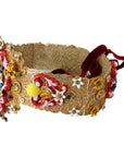 Dolce & Gabbana Gold-Tone Floral Crystal Waist Belt
