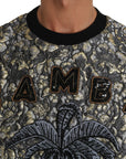 Dolce & Gabbana Samba Jacquard Palm Crewneck Sweater