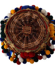 Dolce & Gabbana Multicolor Embellished Wicker Tote