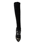 Dolce & Gabbana Elegant Black Stretch Sock Pumps