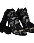 Dolce & Gabbana Elegant Black Stretch Sock Pumps