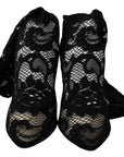 Dolce & Gabbana Elegant Black Stretch Sock Pumps