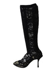 Dolce & Gabbana Elegant Black Stretch Sock Pumps