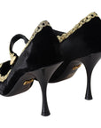Dolce & Gabbana Elegant Velvet Patent Embroidered Pumps
