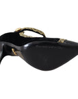 Dolce & Gabbana Elegant Velvet Patent Embroidered Pumps