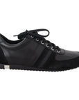 Dolce & Gabbana Elegant Black Leather Sport Sneakers