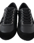 Dolce & Gabbana Elegant Black Leather Sport Sneakers
