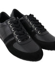 Dolce & Gabbana Elegant Black Leather Sport Sneakers