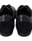 Dolce & Gabbana Elegant Black Leather Sport Sneakers