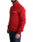 Dolce & Gabbana Chic Red Turtle Neck Zip Cardigan Sweater