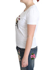 Moschino Chic Cotton Round Neck Tee with Playful Print