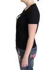 Moschino Chic Black Cotton Round Neck Tee