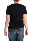 Moschino Chic Black Cotton Round Neck Tee