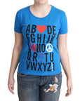 Moschino Chic Alphabet Cotton Tee in Blue