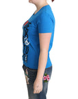 Moschino Chic Alphabet Cotton Tee in Blue