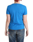 Moschino Chic Alphabet Cotton Tee in Blue