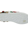 Dolce & Gabbana Elegant Sequined Floral Leather Sneakers