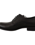 Dolce & Gabbana Elegant Black Leather Derby Shoes