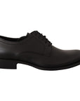 Dolce & Gabbana Elegant Black Leather Derby Shoes