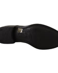 Dolce & Gabbana Elegant Black Leather Derby Shoes