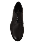 Dolce & Gabbana Elegant Black Leather Derby Shoes