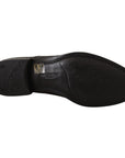 Dolce & Gabbana Elegant Black Leather Derby Dress Shoes