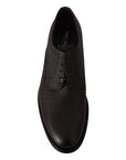 Dolce & Gabbana Elegant Black Leather Derby Dress Shoes