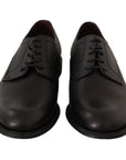 Dolce & Gabbana Elegant Black Leather Derby Dress Shoes