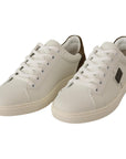 Dolce & Gabbana Chic White Leather Sneakers for Men