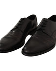 Dolce & Gabbana Elegant Black Derby Oxford Wingtips