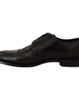 Dolce & Gabbana Elegant Black Derby Oxford Wingtips