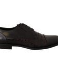 Dolce & Gabbana Elegant Black Derby Oxford Wingtips