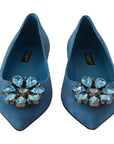 Dolce & Gabbana Elegant Crystal-Embellished Suede Flats