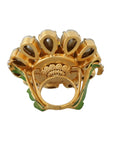 Dolce & Gabbana Crystal Flower Statement Ring Size US 7.5