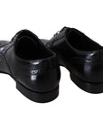 Dolce & Gabbana Elegant Black Leather Formal Derby Shoes