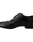Dolce & Gabbana Elegant Black Leather Formal Derby Shoes