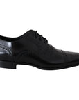 Dolce & Gabbana Elegant Black Leather Formal Derby Shoes